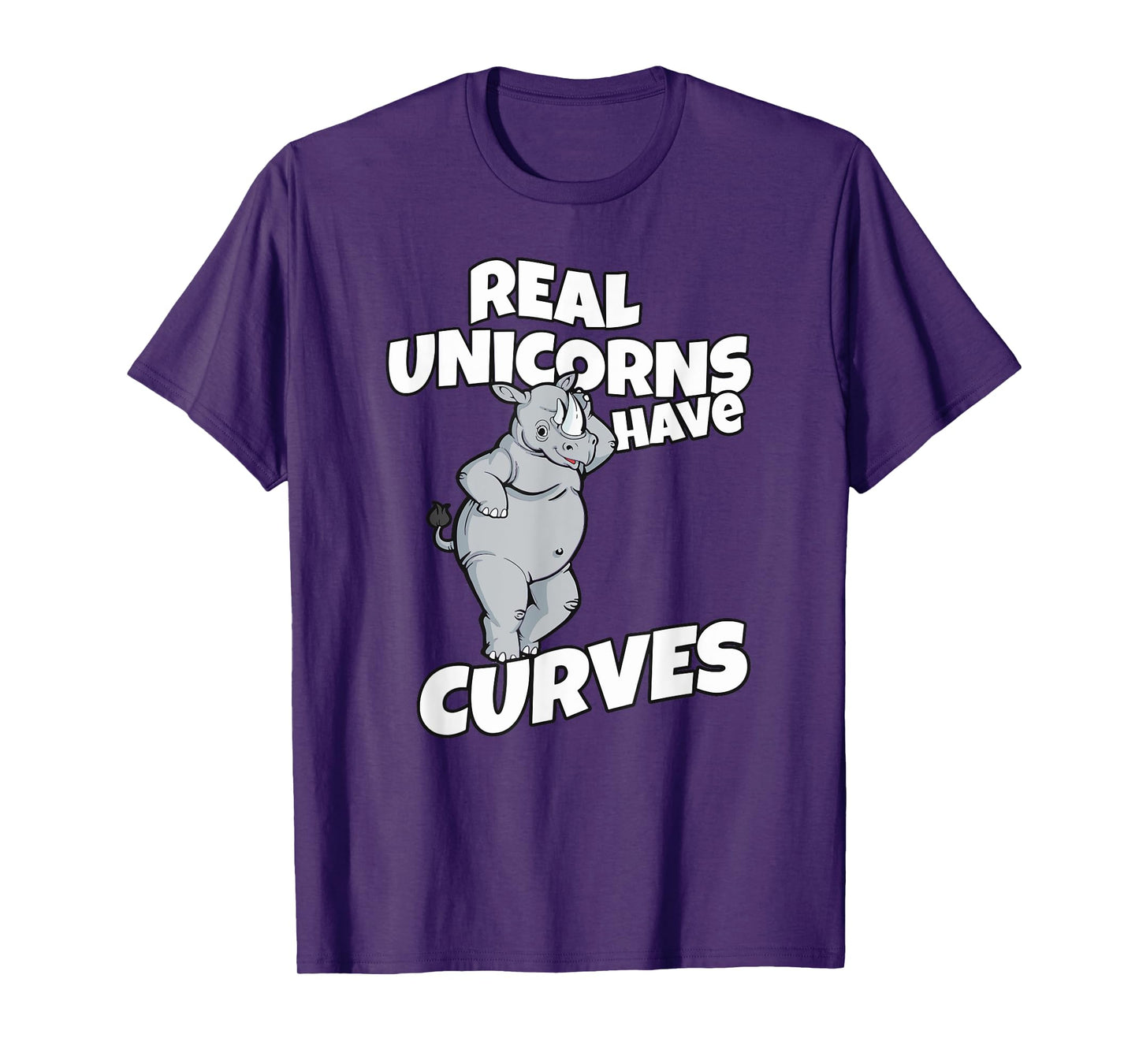 real unicorns have curves rhino gift T-Shirt
