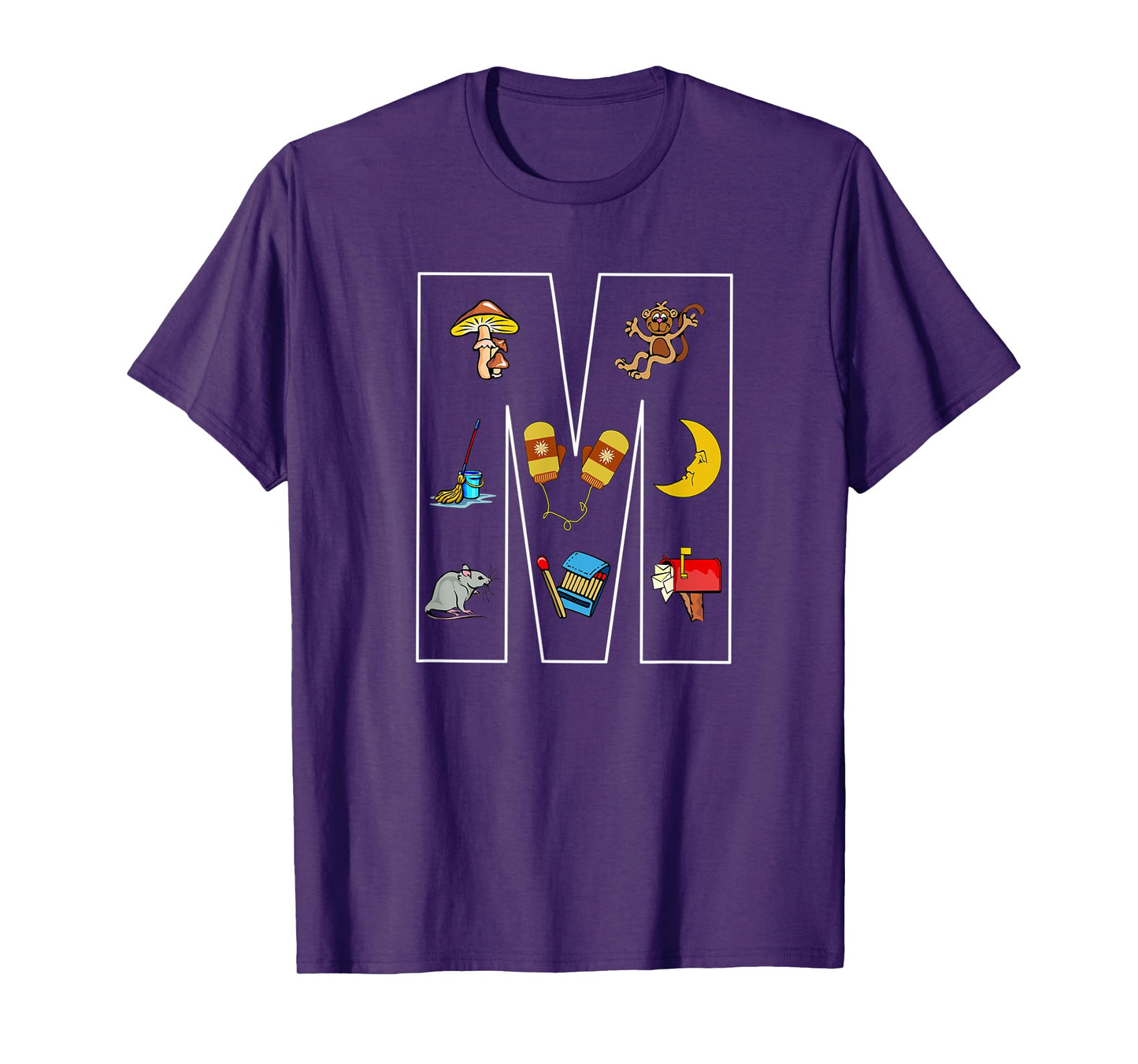 Alphabet Letter M Phonics Objects That Start With M Shirt