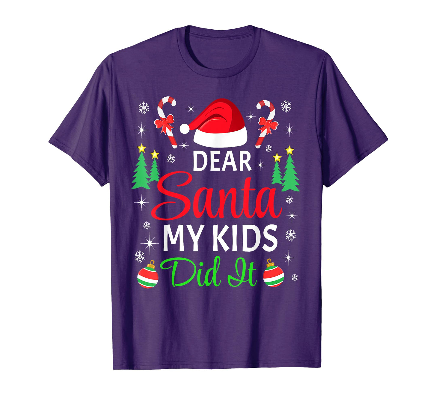 Dear Santa My Kids Did It Matching Family Christmas Pajama T-Shirt