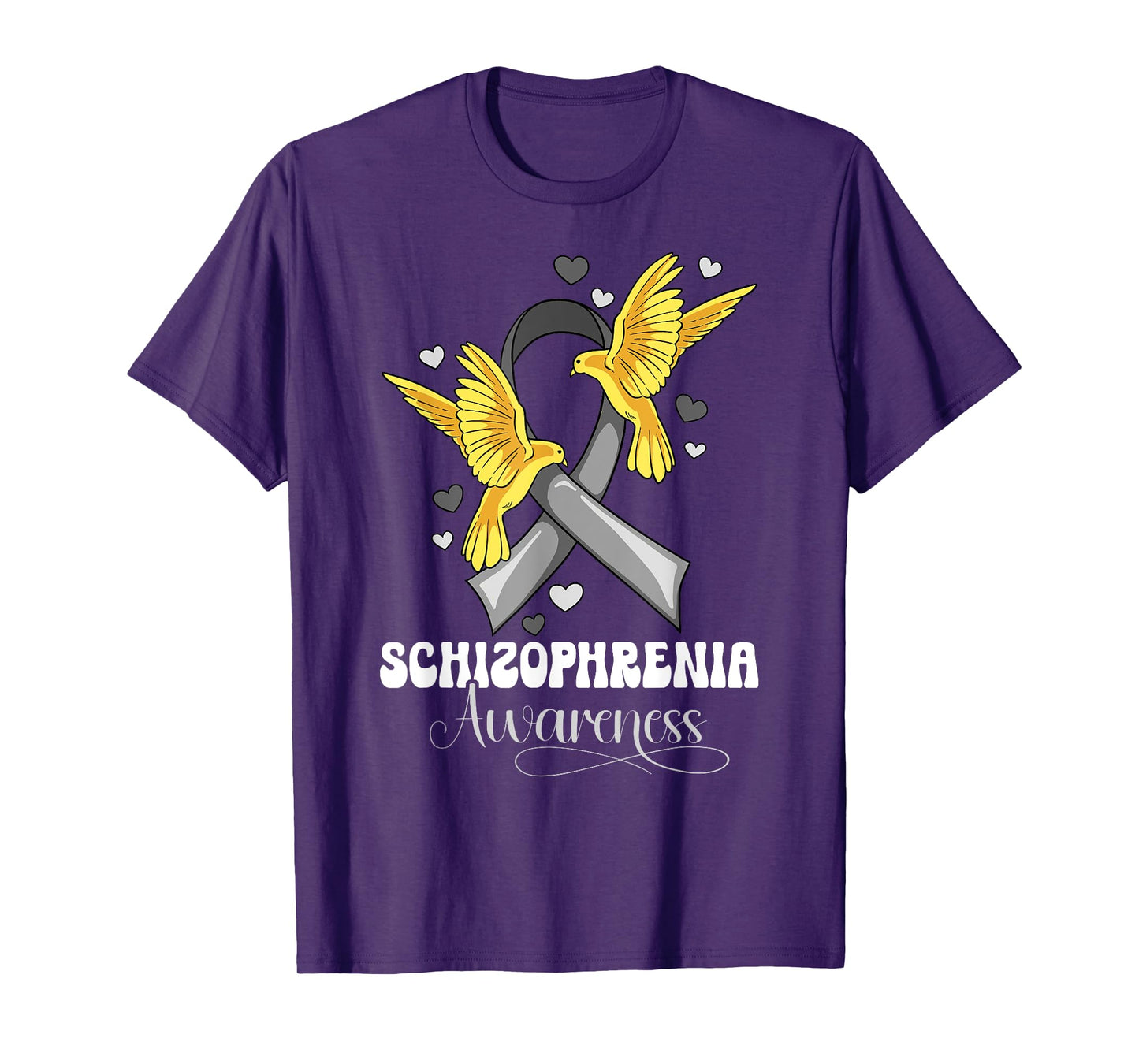 Schizophrenia Awareness T-Shirt - Unisex Kids' Black Modern Letter Print Crew Neck Short Sleeve T-Shirt