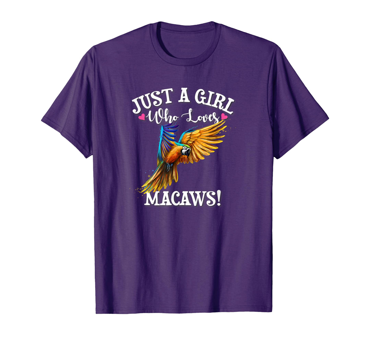Tropical Rainforest Parrot Lover Girl Who Loves Blue Macaws T-Shirt