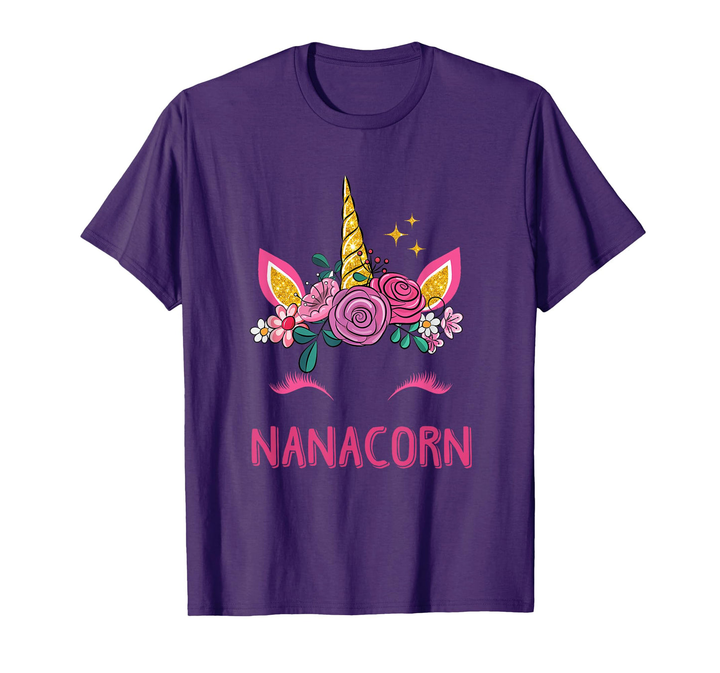 Nanacorn Nana Unicorn Girl Grandma Kids Mother's Day T-Shirt
