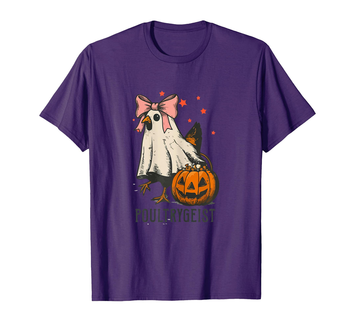 Poultrygeist Funny Chicken Ghost Halloween Spooky Season T-Shirt
