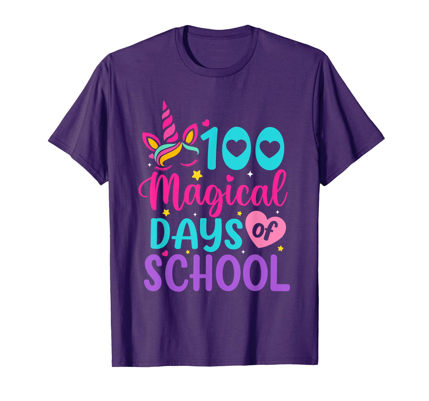 100 Magical Days Unicorn Girls Kids 100th Day Of School T-Shirt