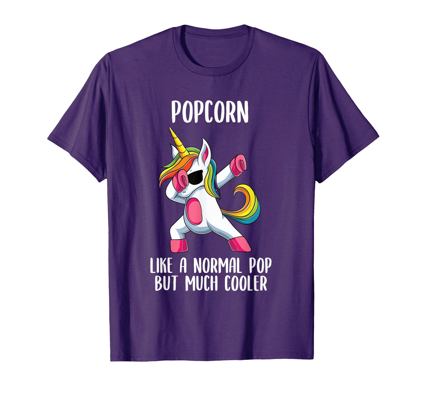 Unicorn Pop Girl Birthday Party Apparel PopCorn Cute T-Shirt