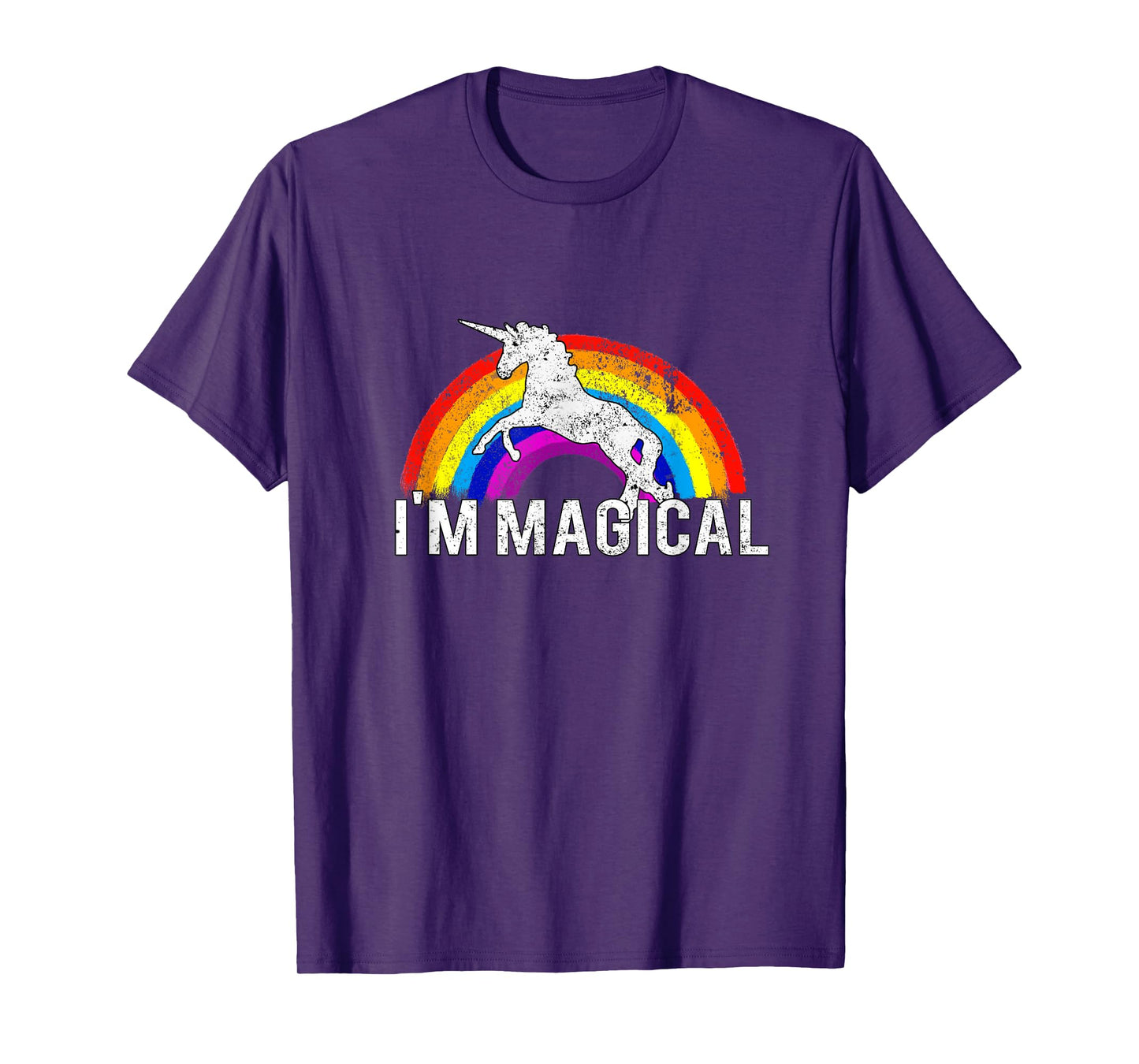 I'm Magical Unicorn In Rainbow T-shirt Funny and Pretty Tee T-Shirt