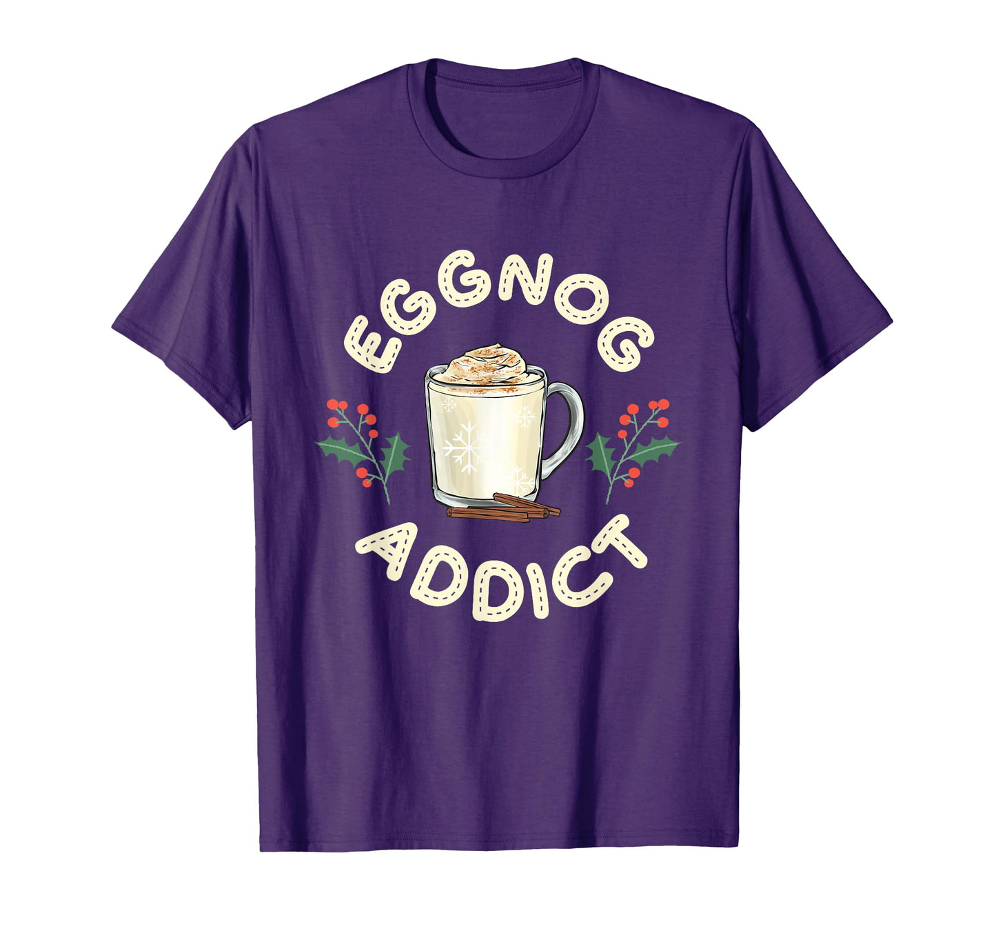 Eggnog Addict Xmas Merry Christmas T-Shirt