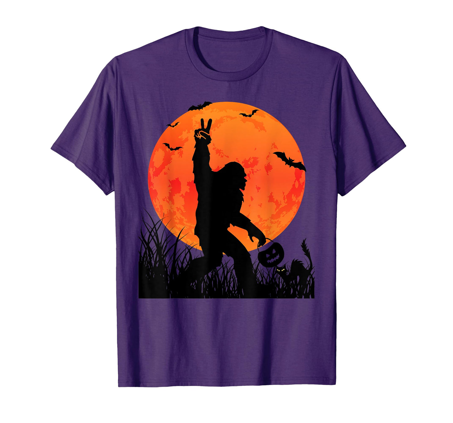 Funny Halloween Rocking Sasquatch Bigfoot Halloween T-Shirt
