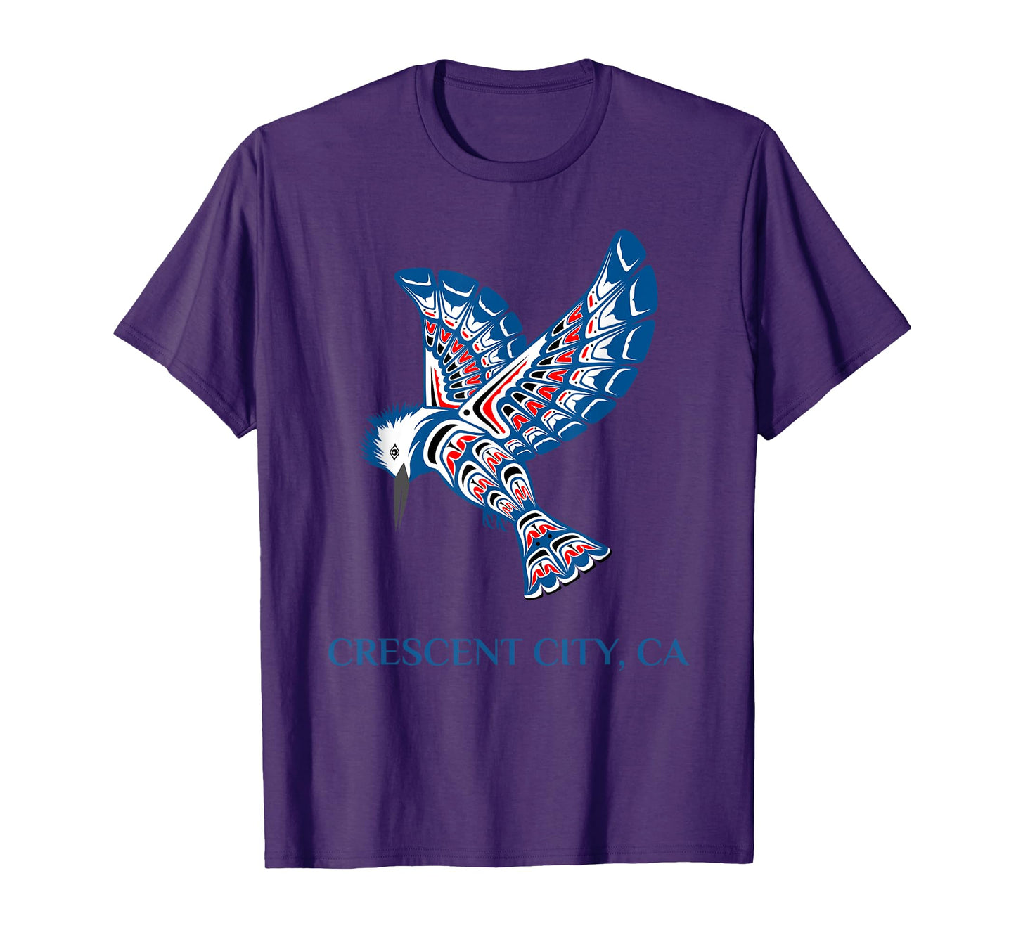 Native American Crescent City Kingfisher Bird California T-Shirt