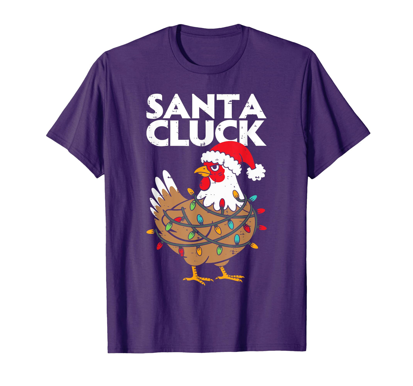 Chicken Christmas Santa Funny Holiday Men Women Kids Boys T-Shirt