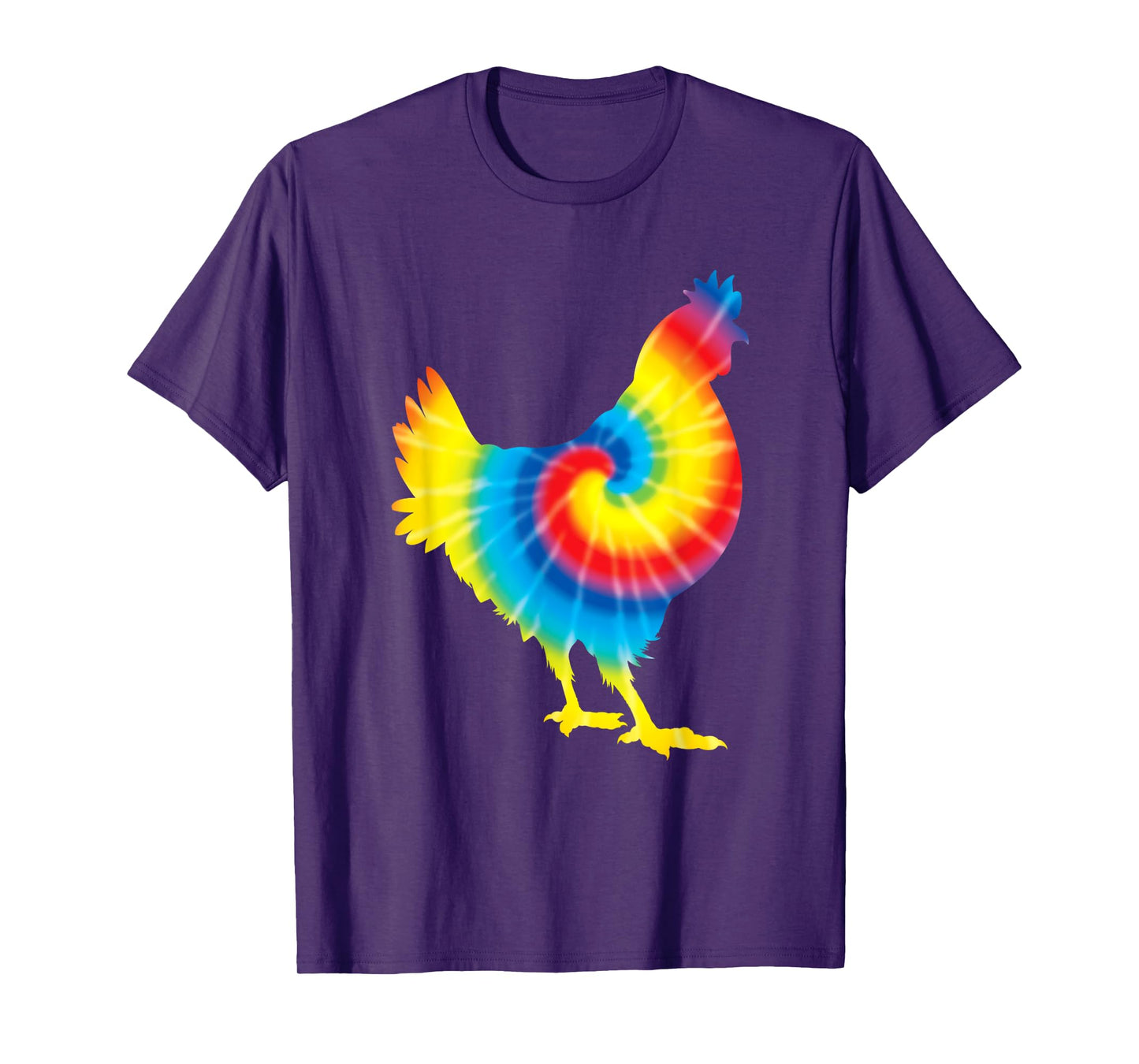 Tie Dye Chicken Rainbow Print Hen Fowl Hippie Peace Gift T-Shirt