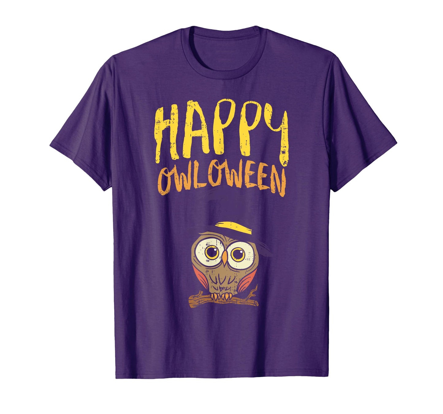 Funny Halloween Shirt Happy Owloween Owl Lover Bird Costume T-Shirt
