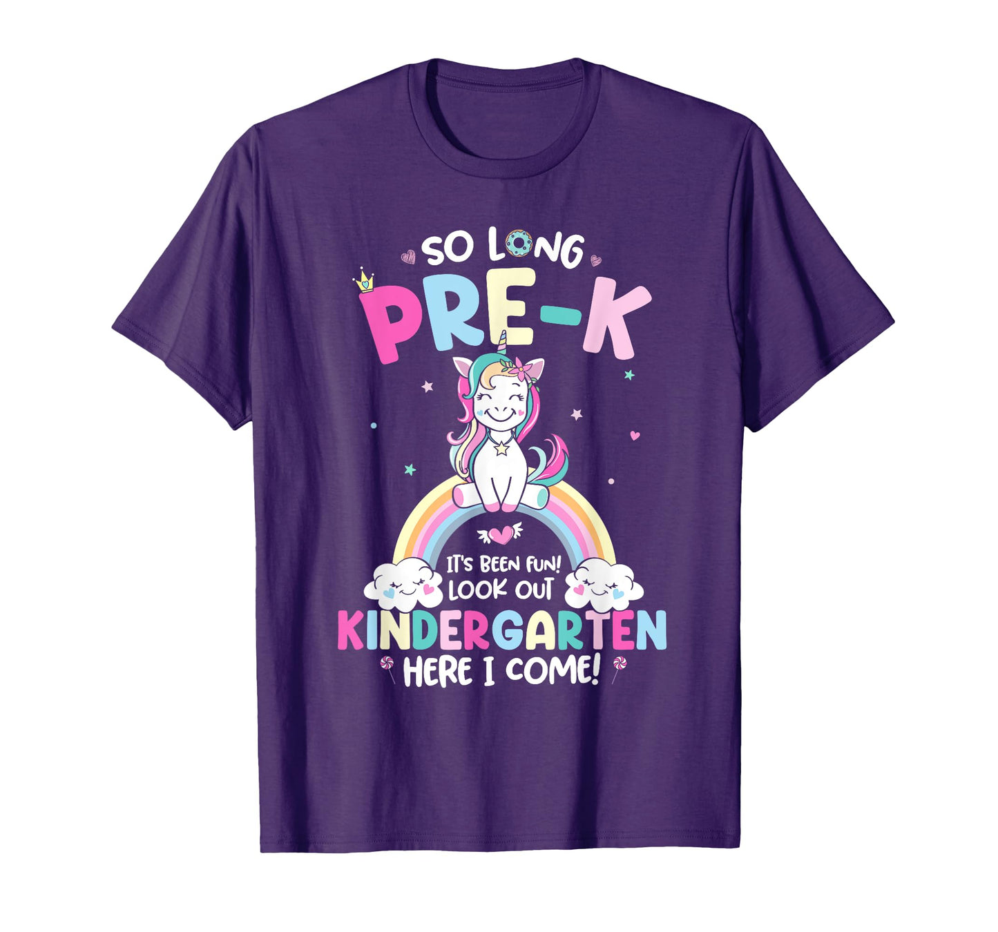 So Long Pre-K Kindergarten Grade Here I Come Unicorn Kid T-Shirt