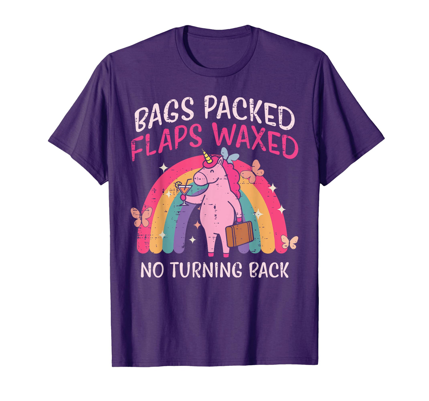 Bags Packed Unicorn Funny Inappropriate Vacation Women T-Shirt