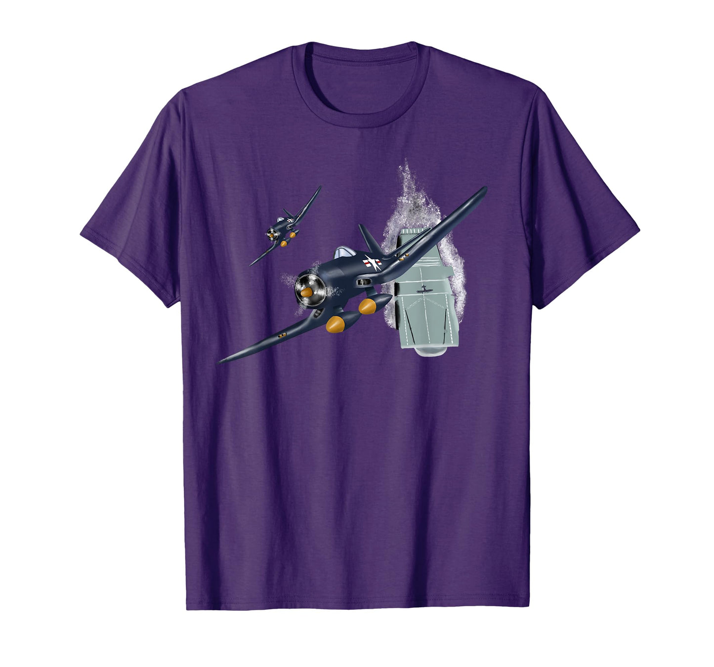 Military F&L Design Co. WW2 Planes Warbirds F4U Corsair Aircraft Carrier T-Shirt
