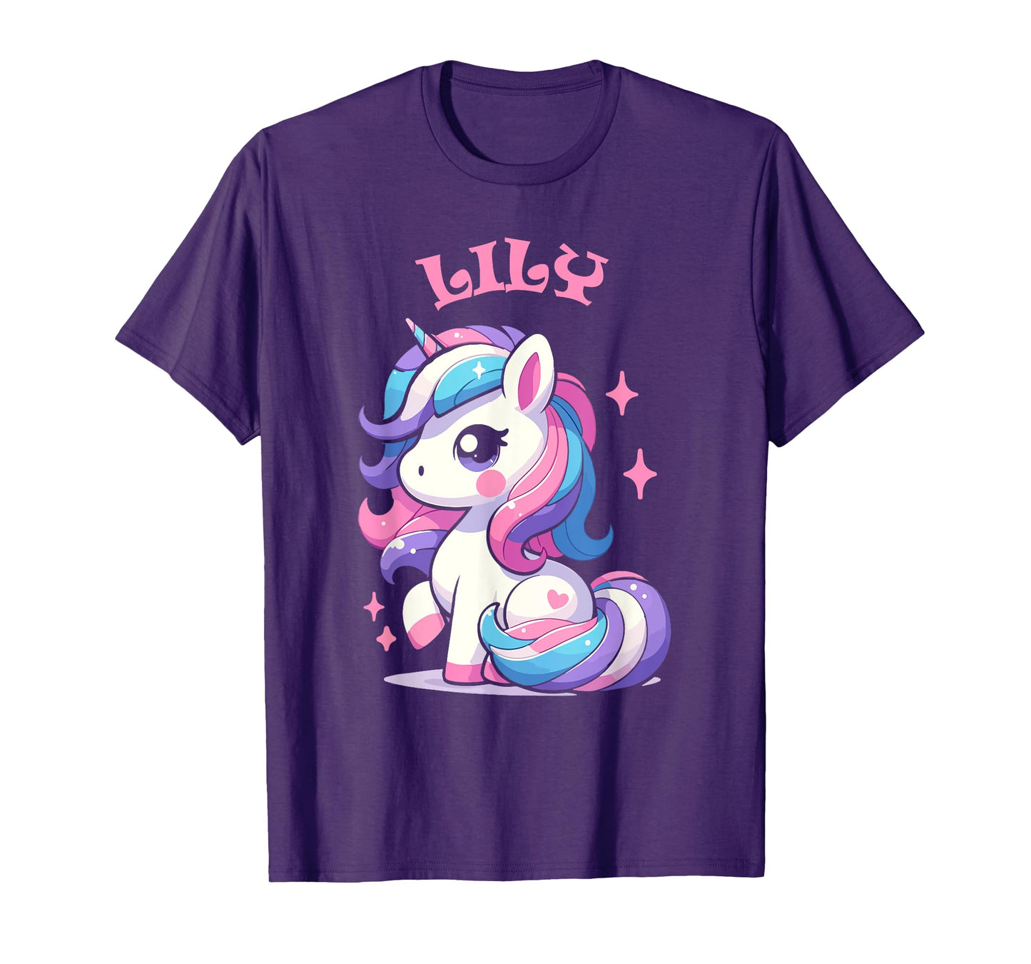 Lily Cute Unicorn Design for Girls Name Lily T-Shirt
