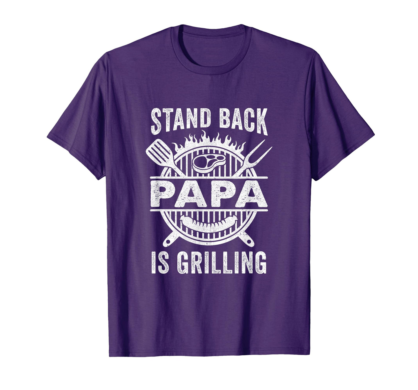 Stand Back Papa Is Grilling Funny Bbq Fathers Day T-Shirt