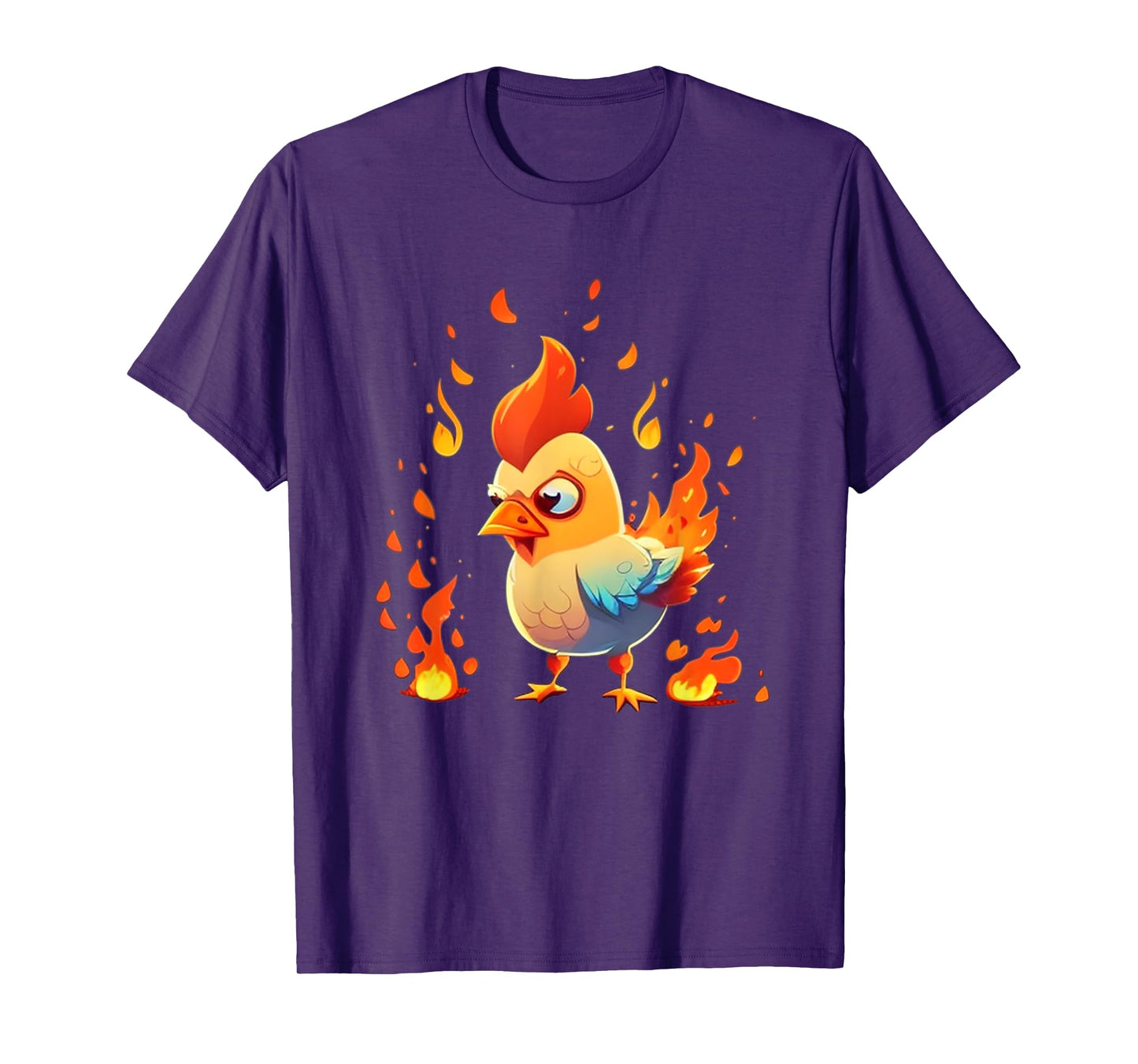 Funny looking Fire Chicken T-Shirt