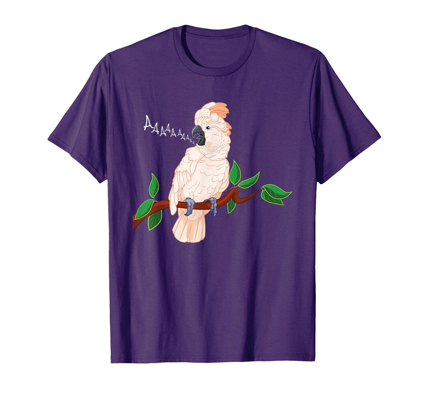 Moluccan Cockatoo on a Branch Screaming T-Shirt