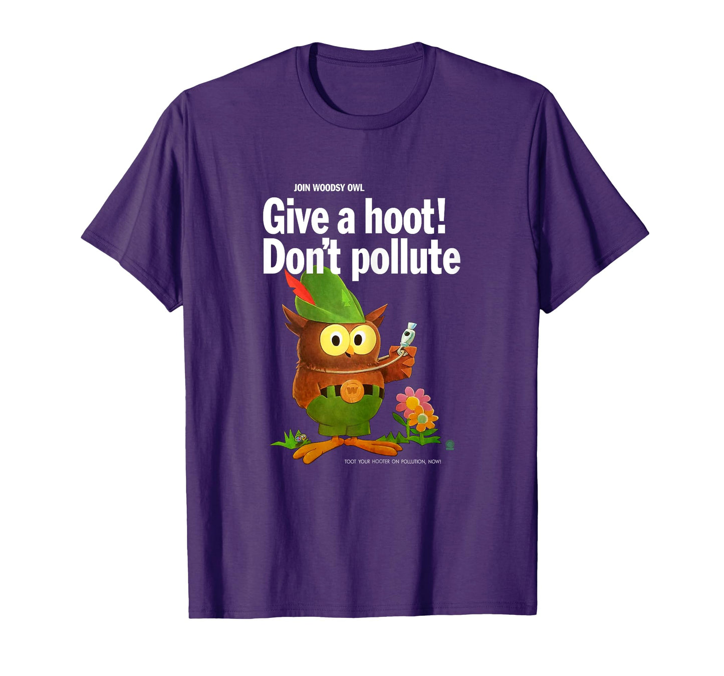 Woodsy Owl Give a Hoot Don't Pollute 70s Vintage T-Shirt
