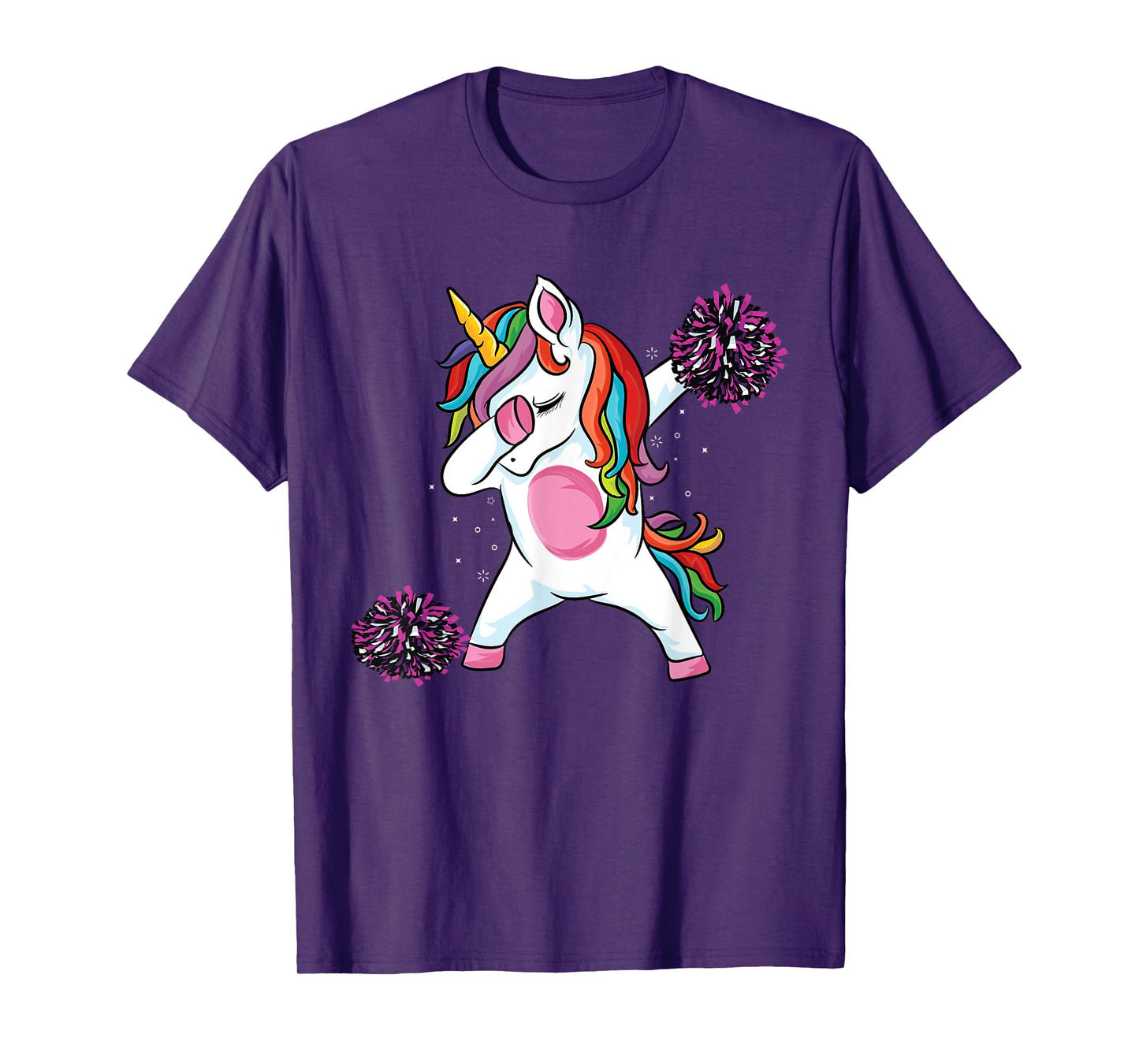 Magical dabbing unicorn cheer cute unicorn Cheerleading T-Shirt