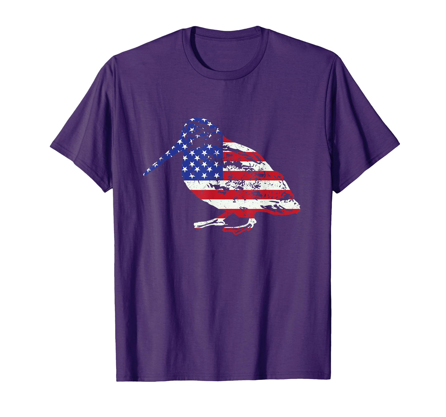 American Flag Woodcock Hunter Timberdoodle Bogsucker Gifts T-Shirt