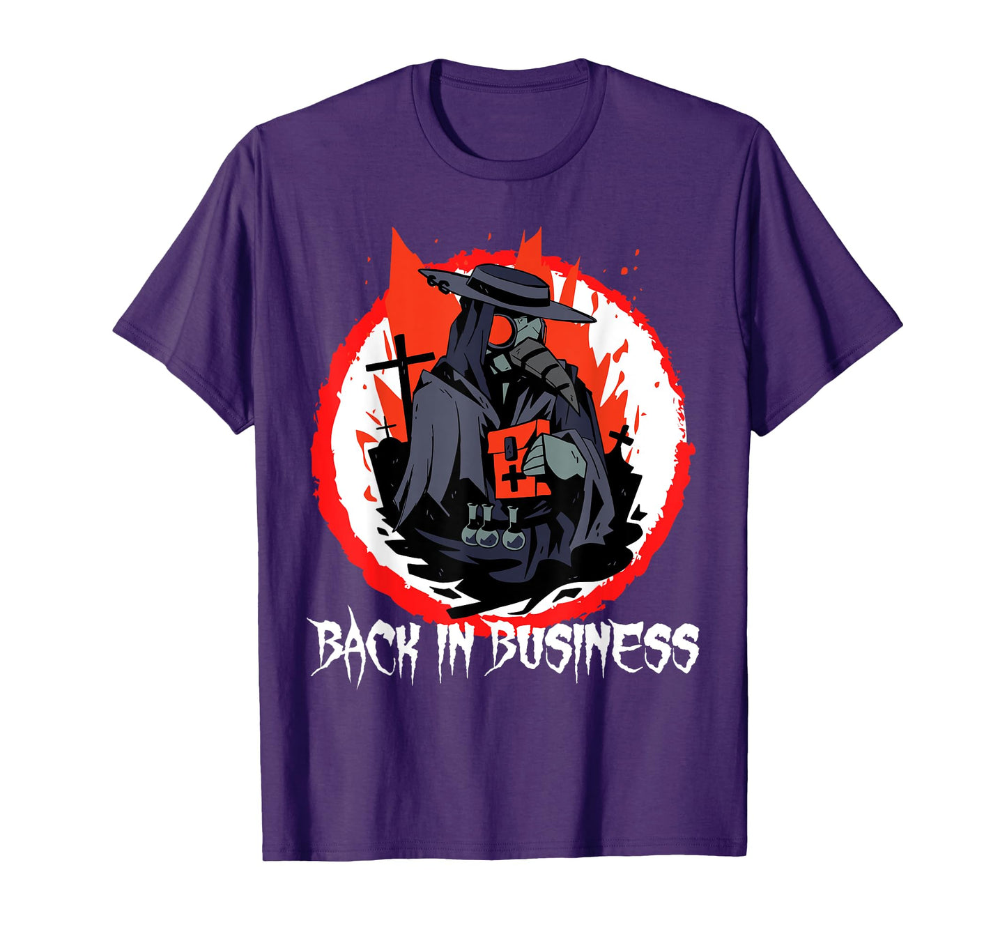Back in Business Medieval Plague Doctor Occult Tarot T-Shirt