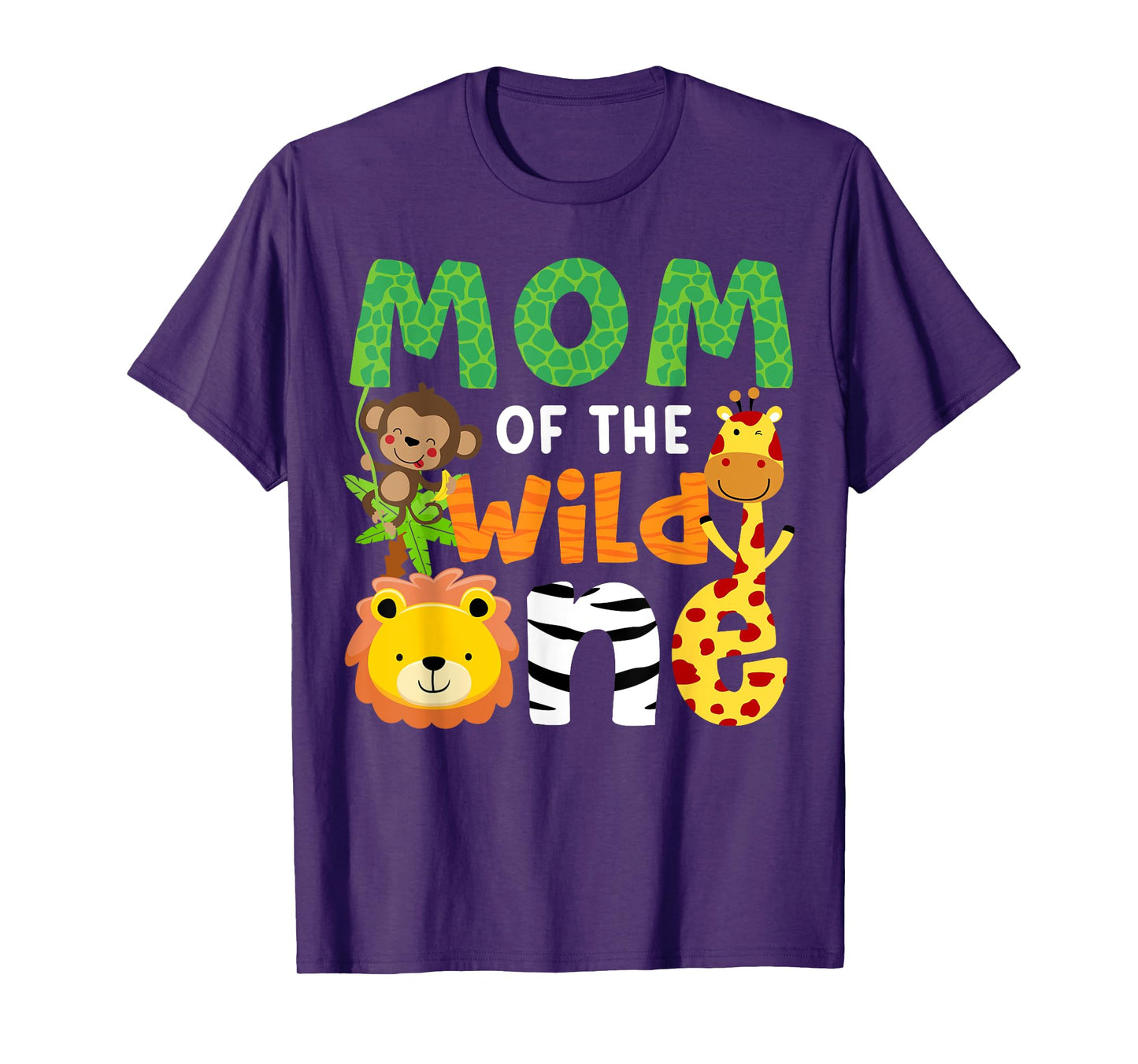 Mom of the Wild One Zoo Theme Birthday Safari Jungle Animals T-Shirt