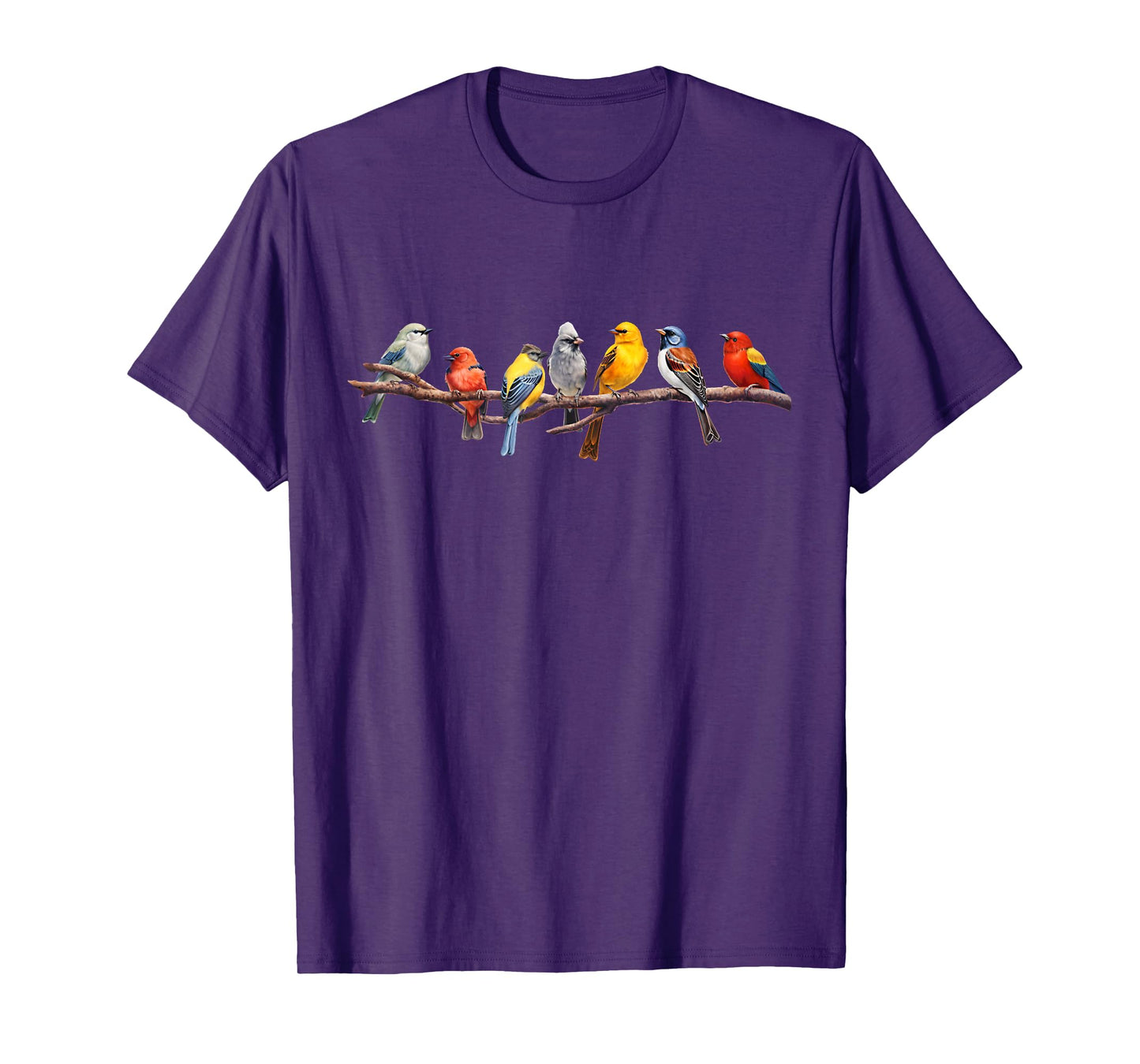 Backyard Bird Watching Watcher Birder Songbirds on a Branch T-Shirt