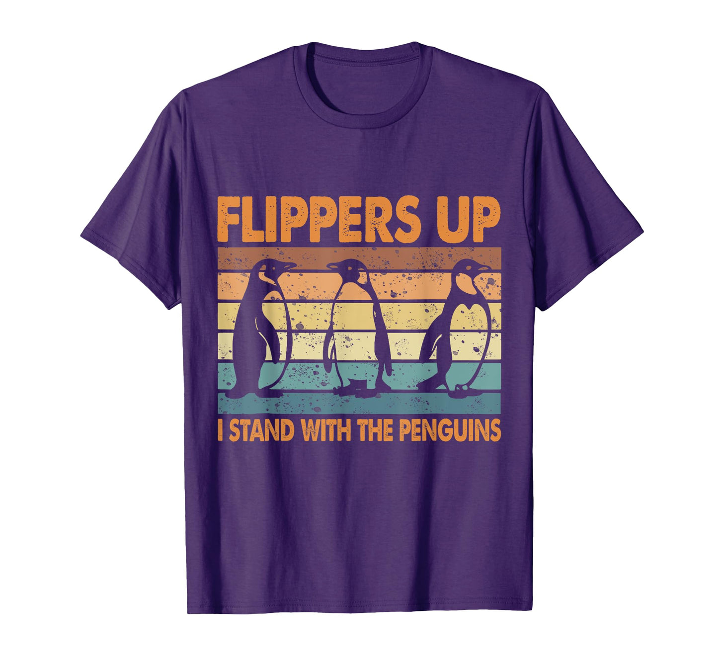 Vintage Penguin Flippers Up I Stand With The Penguins T-Shirt