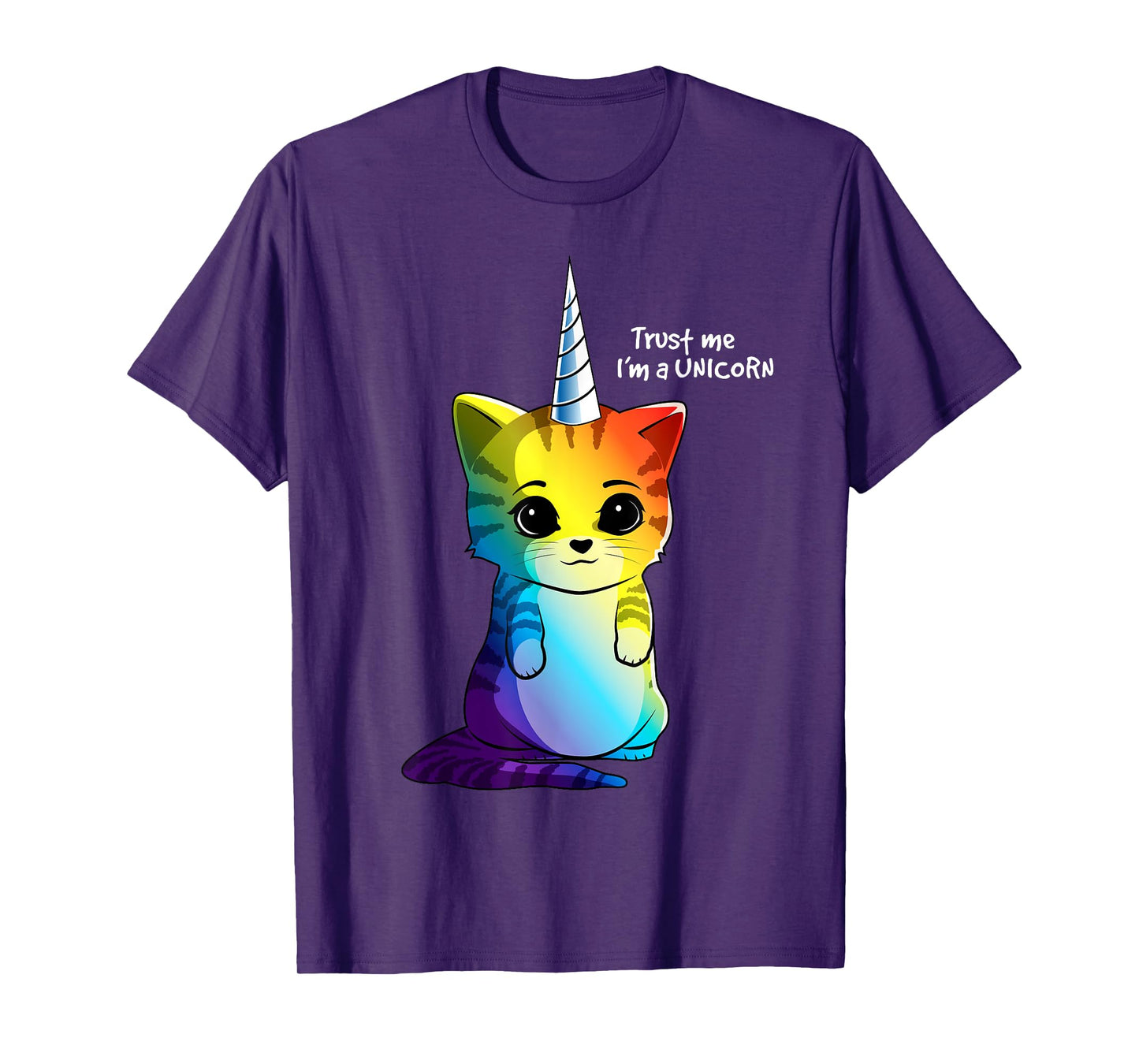 Caticorn T shirt Unicorn Cat Kittycorn Girls Women Rainbow T-Shirt