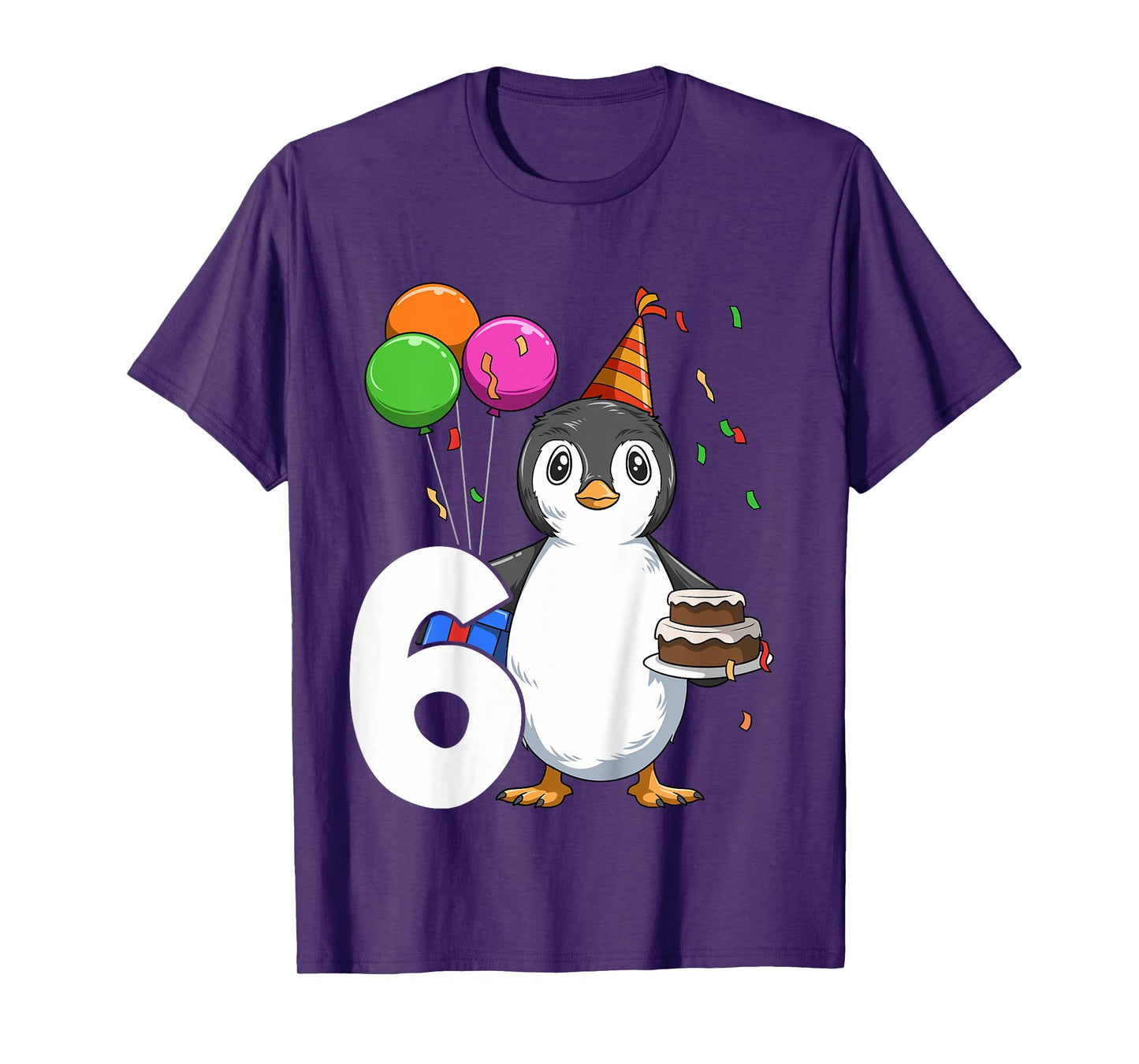 Penguin Birthday 6 Penguin 6th Birthday Outfit Penguin Party T-Shirt