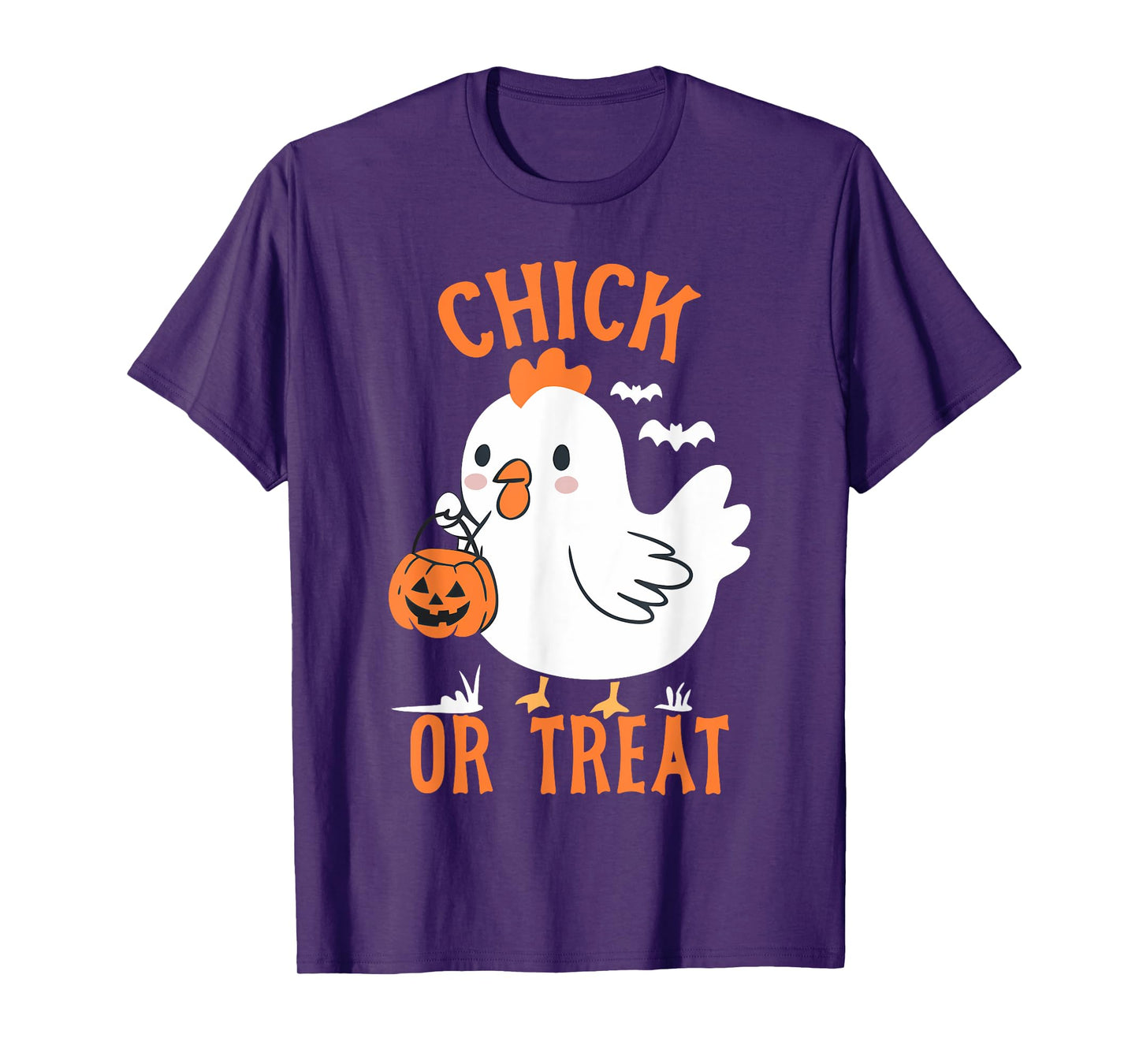 Chick Or Treat Shirt Funny Chicken Halloween Kids Girl Boy T-Shirt