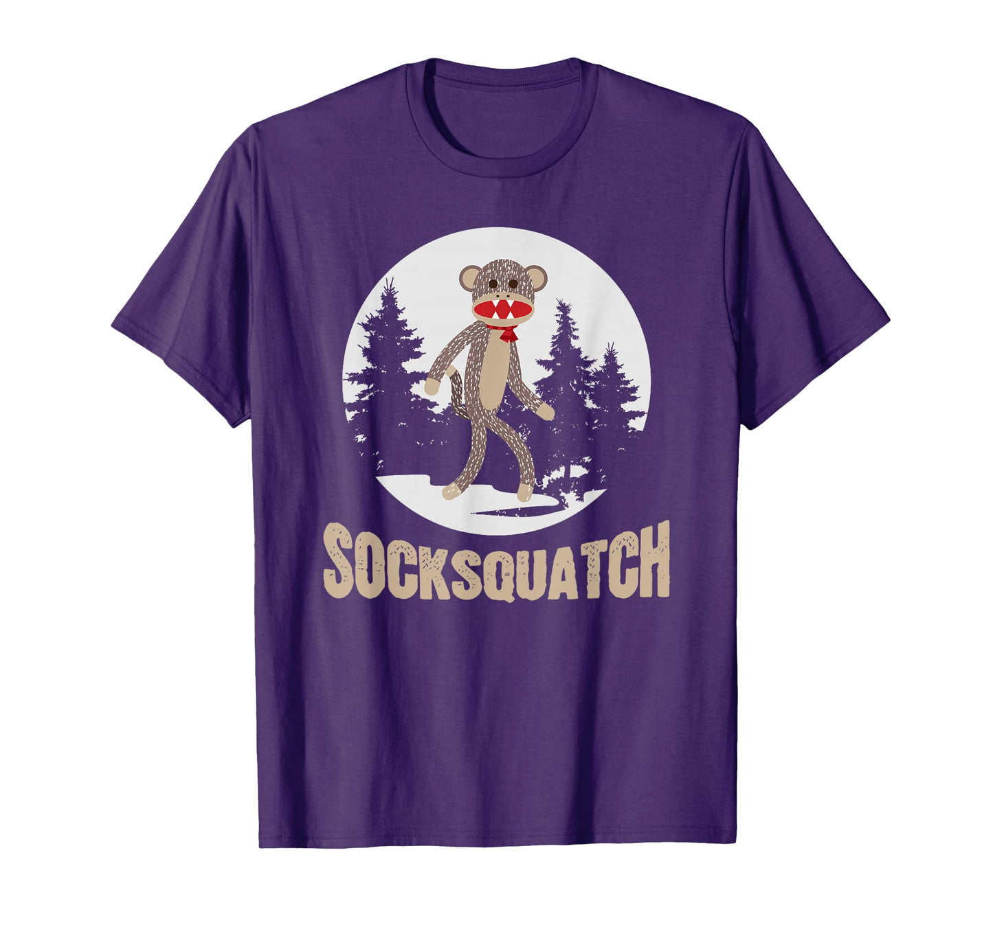 Funny Bigfoot Sighting Sock Monkey Sasquatch Socksquatch T-Shirt