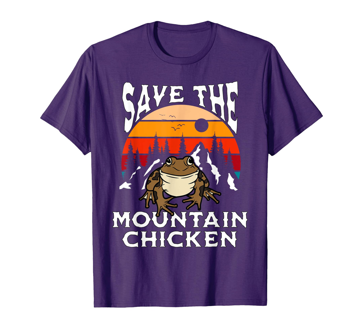 Save Mountain Chicken Frogs Retro Amphibian Pet Lover T-Shirt