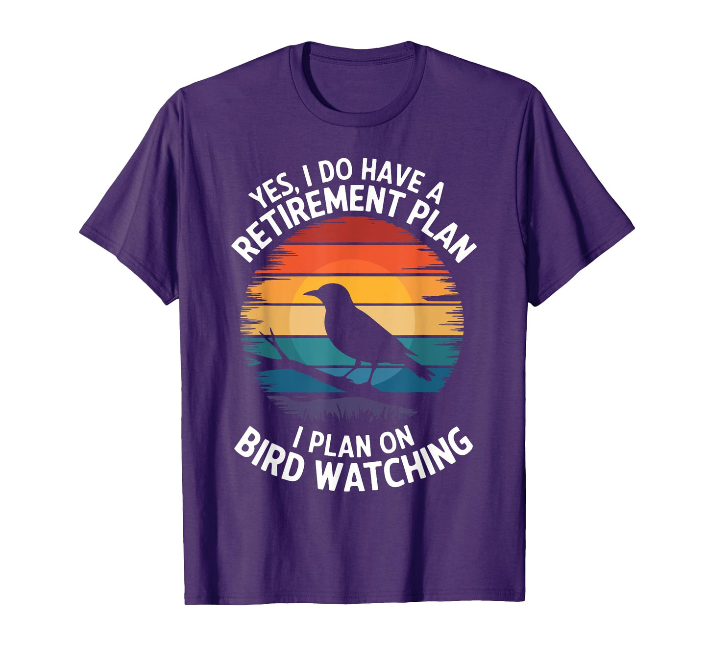 Retro Bird Lover Retirement Plan Bird Watching Birding T-Shirt