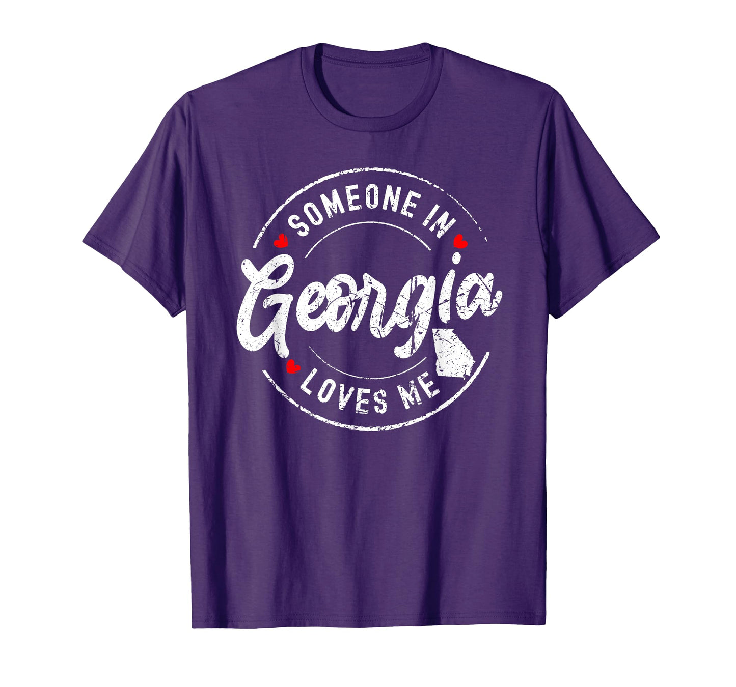Someone in Georgia Loves Me Distressed Vintage Design T-Shirt
