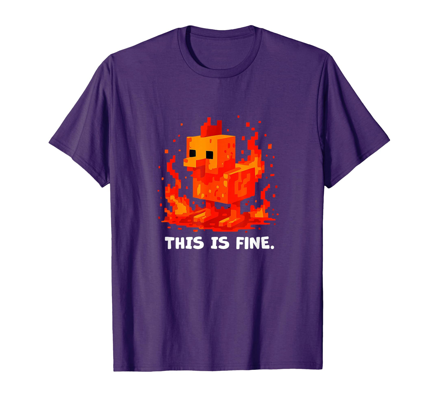 Funny Chicken Shirt for Kids Chicken Lover This Is Fine T-Shirt