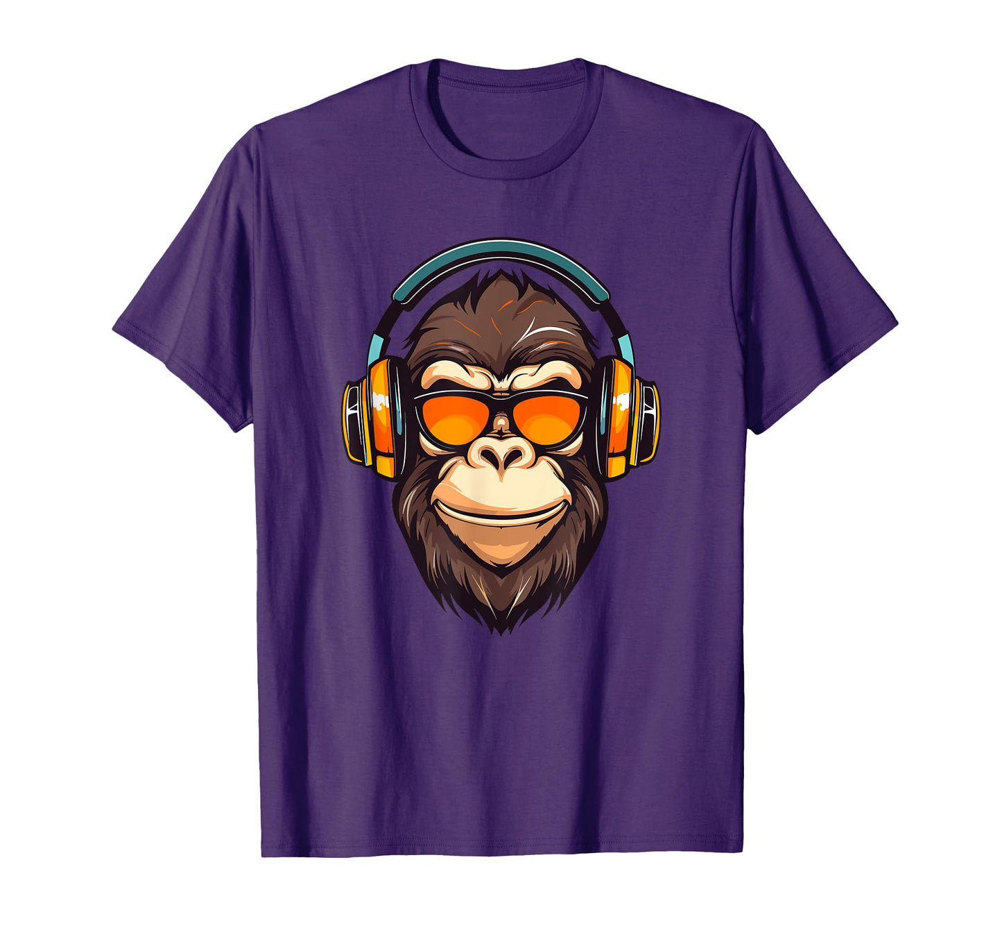 DJ Mad Monkey Ape Chimp Mix Club Music Headphones Dancing T-Shirt