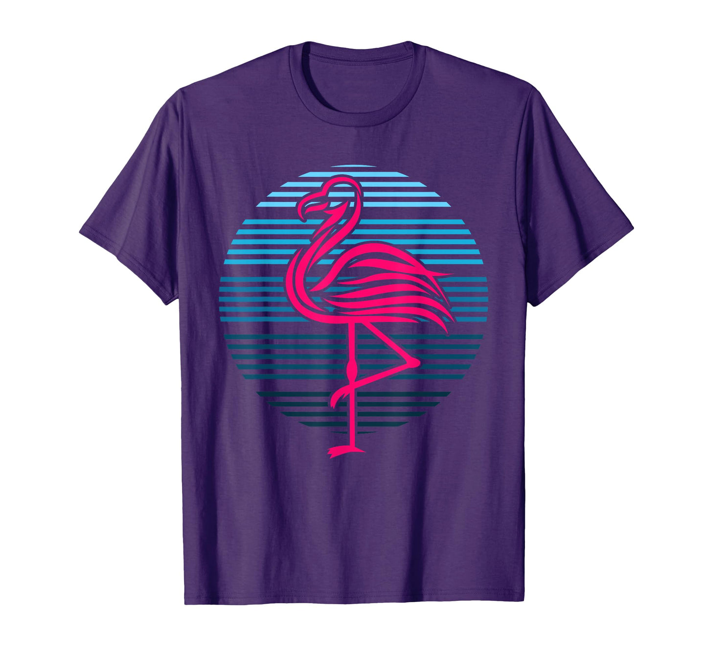 Flamingo Bird 80s Party Birthday Gift T-Shirt