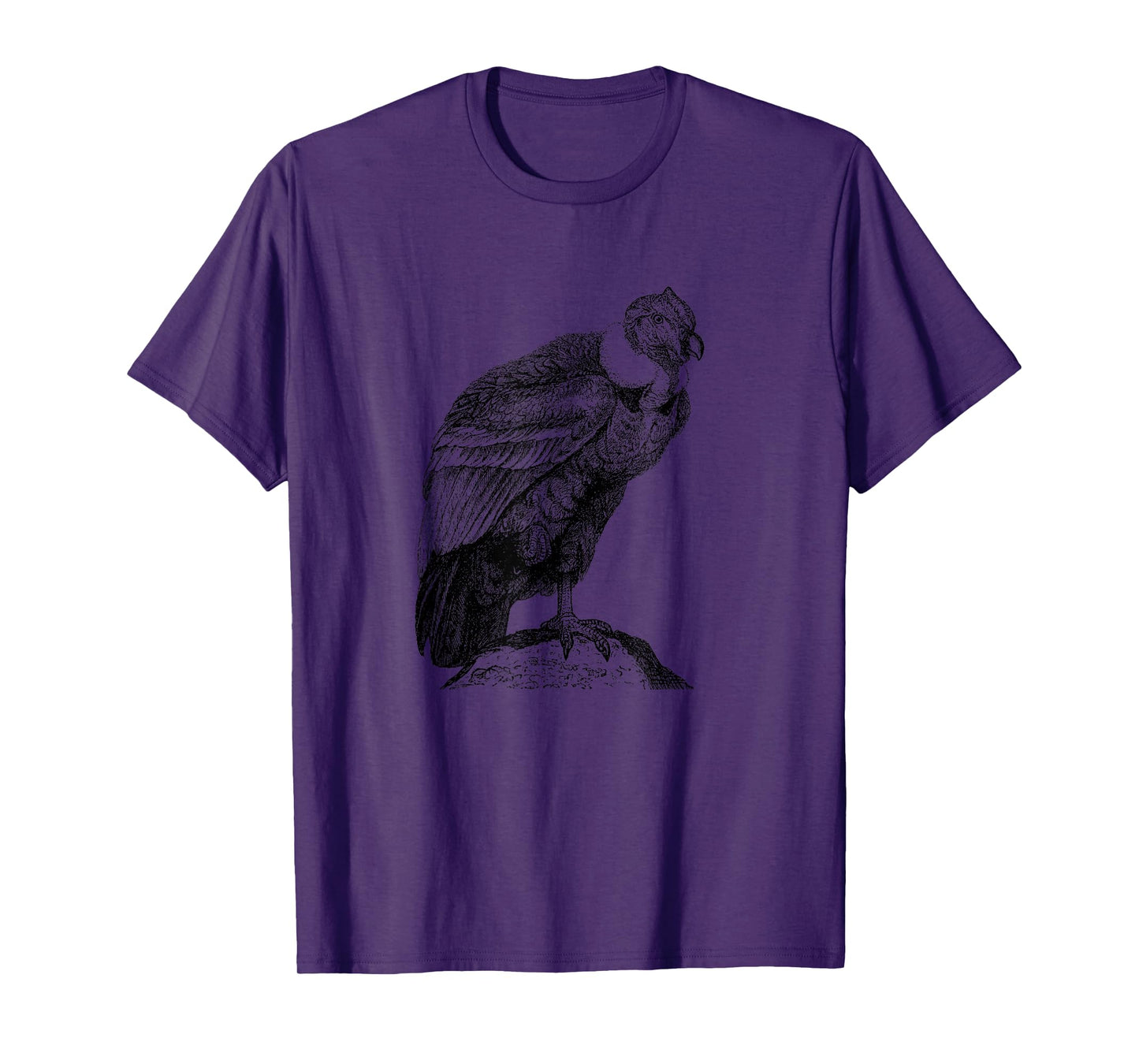 The New Antique California Condor Bird Print T-Shirt, Unisex-Adult, Grey, Small, Short Sleeve, Classic Fit
