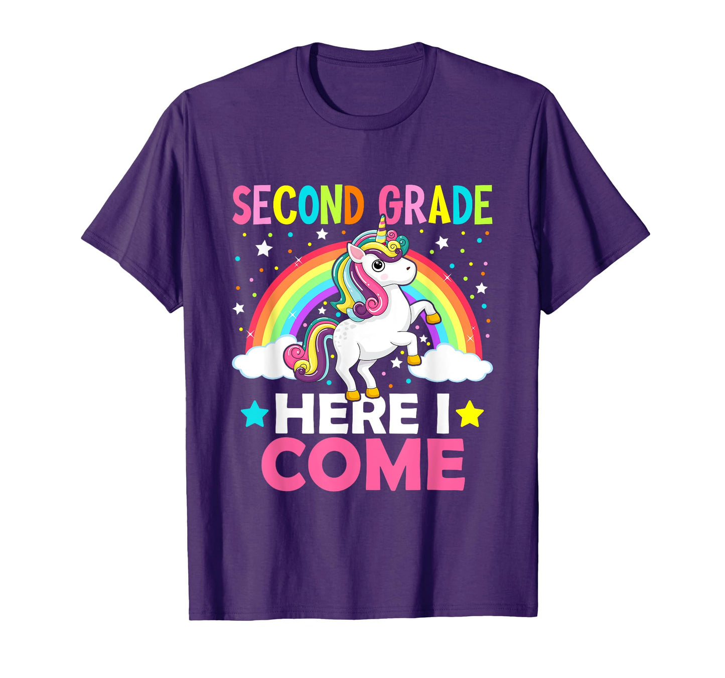 Second Grade Here I Come Unicorn Back To School 2nd Graders T-Shirt