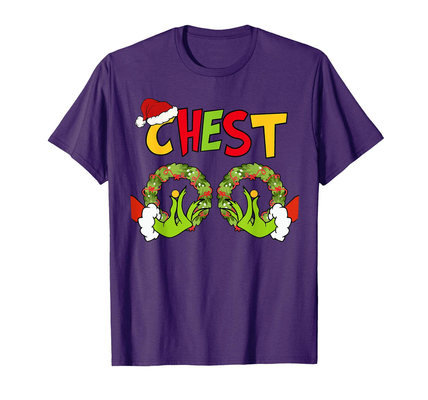 Chest Nuts Merry Christmas Shirt Xmas Matching Couples Women T-Shirt
