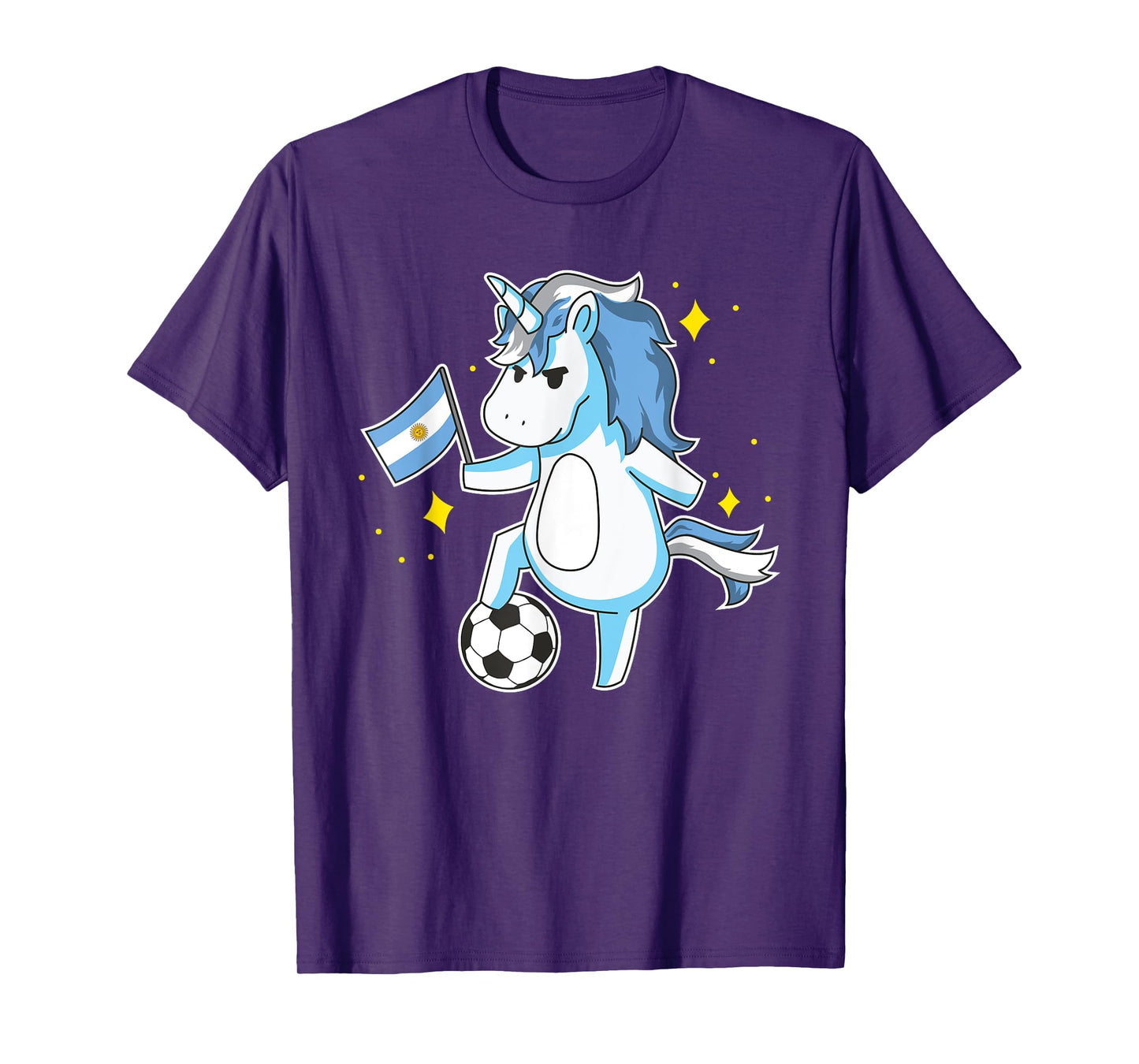 Soccer Unicorn Argentina Jersey Design Argentinian Football T-Shirt