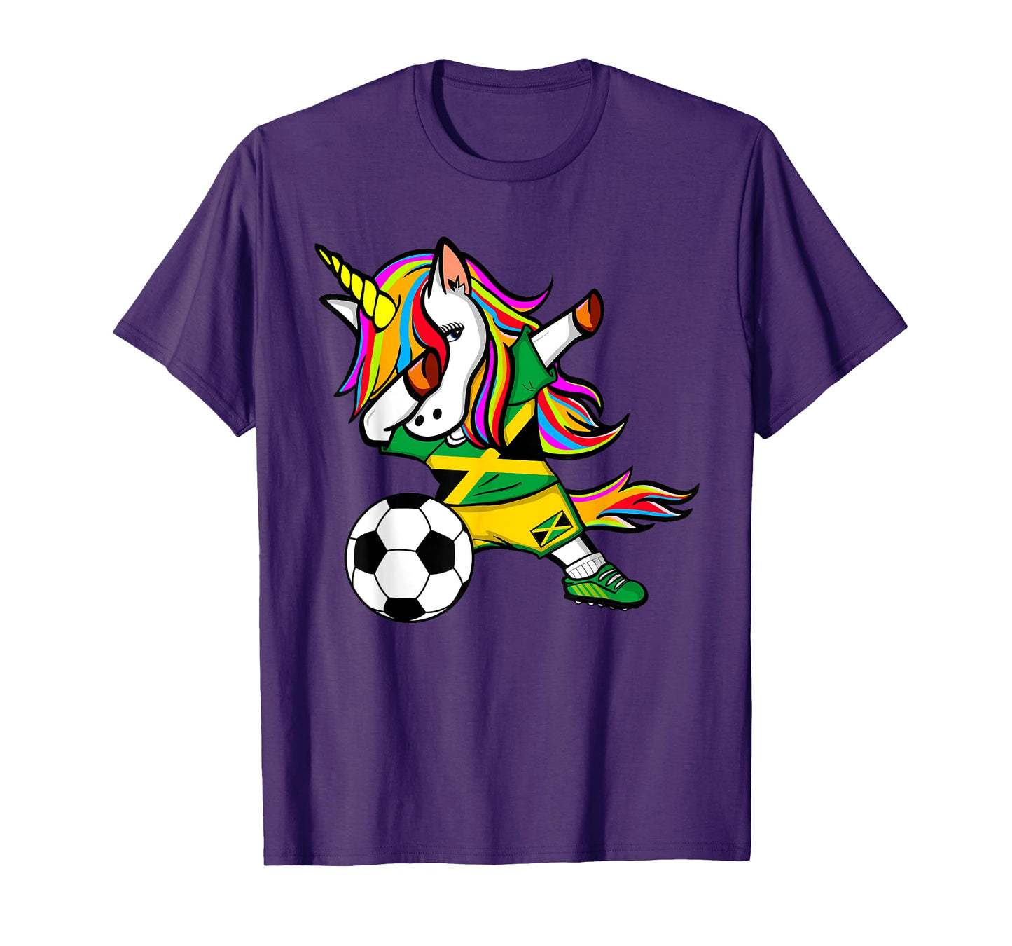 Dabbing Unicorn Jamaica Soccer Jersey 2019 Jamaican Football T-Shirt