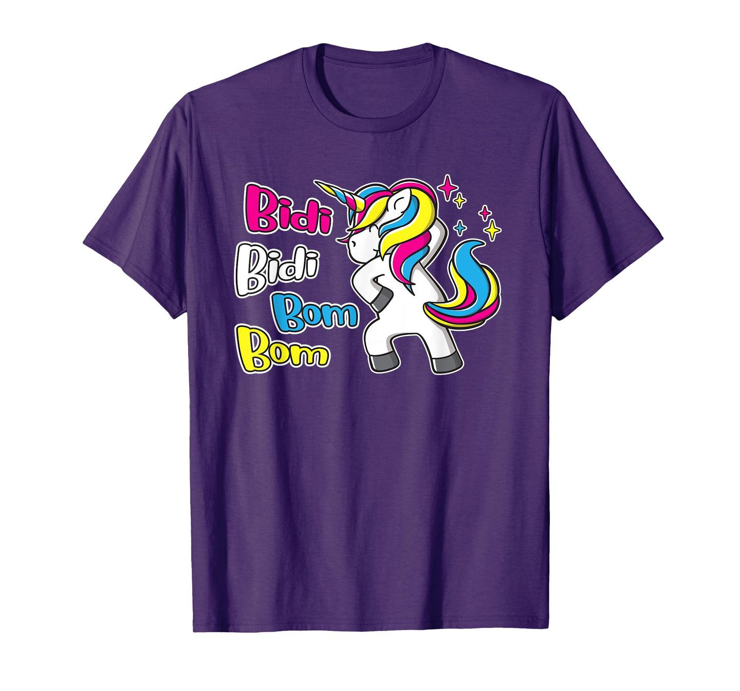 Bidi Bidi Bom Bom Dancing Rainbow Unicorn Latina Cumbia T-Shirt
