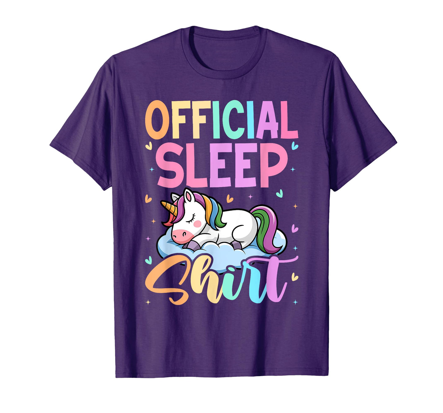 Unicorn, Sleeping Official Sleep Girls Nightgown, Sleep T-Shirt