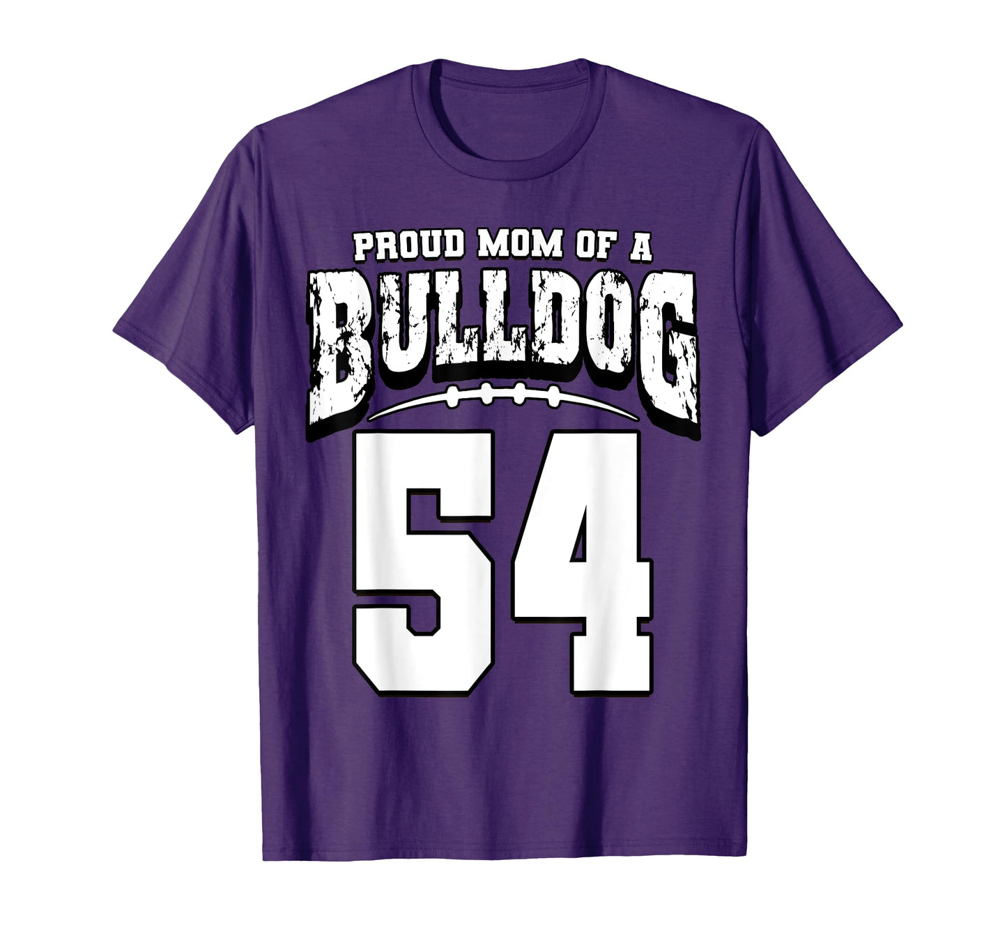 Proud Bulldog Football Mom Of Player 54 Men Women Girls Kids T-Shirt