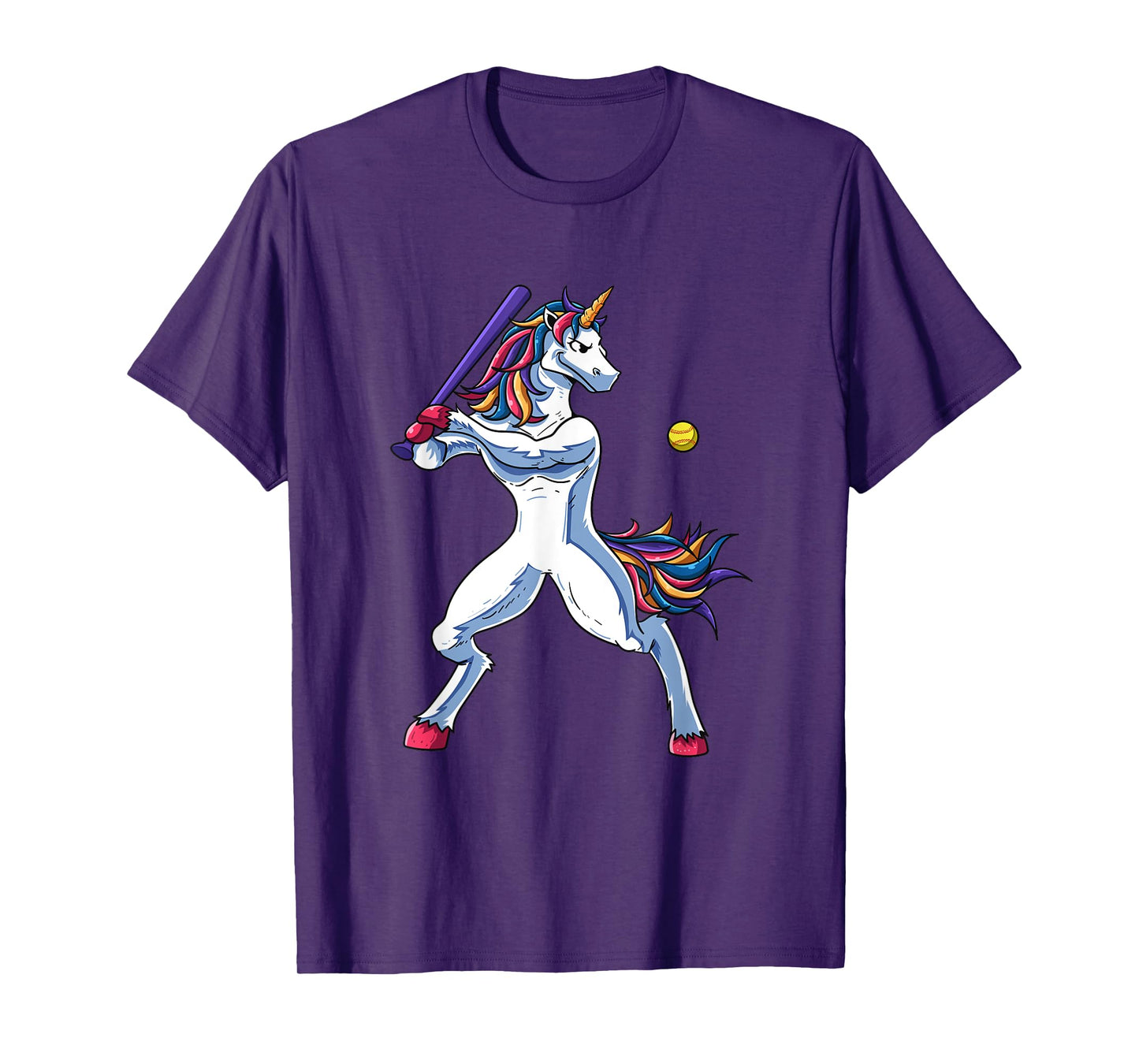 Funny Unicorn Softball Player Baseball Batter Hitter Gifts T-Shirt