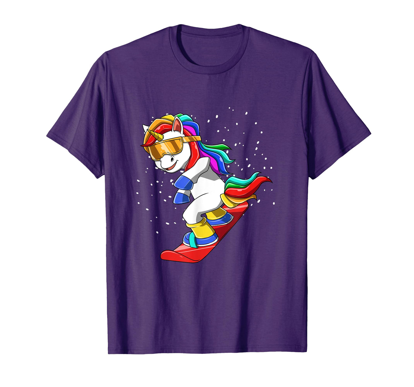Unicorn on Snowboard - Funny Ski and Wintersports T-Shirt